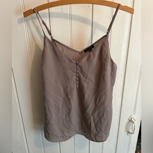Dynamite xs grey button down Cami spaghetti strap tank Top